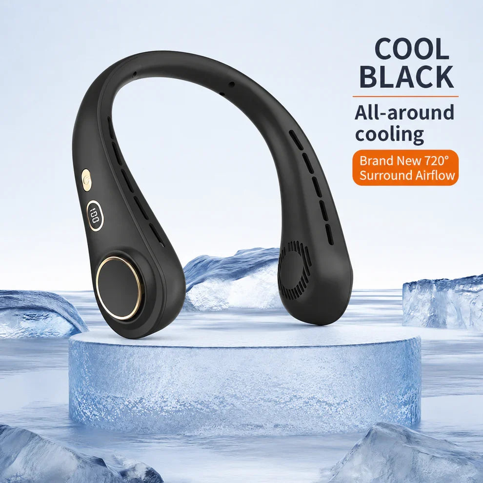🍃Neck Air Conditioner Fan – Ultra‑quiet, 360° rotating, Hands‑free cooling