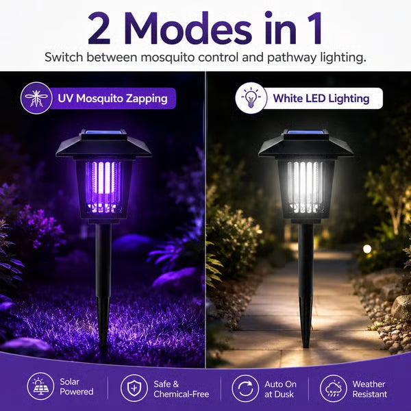 🏠Summer Essentials🦟Solar-Powered UV Mosquito Killer Lamp
