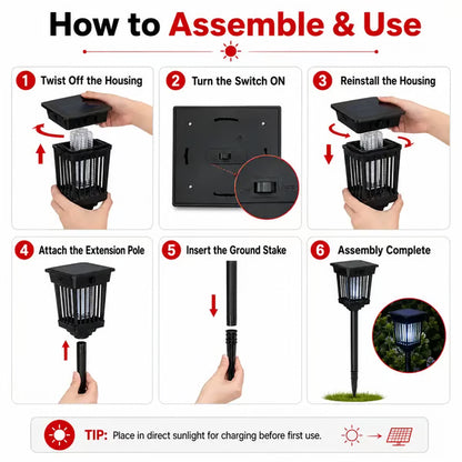 🏠Summer Essentials🦟Solar-Powered UV Mosquito Killer Lamp