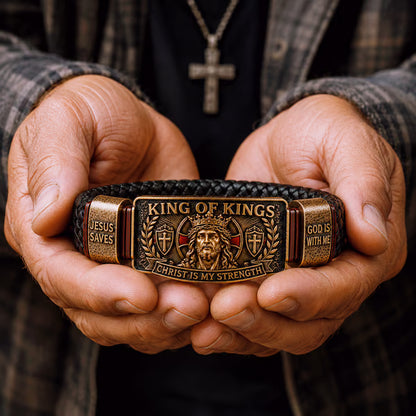 🤴 King of Kings Faith Bracelet – Adjustable Christian Wristband Gift