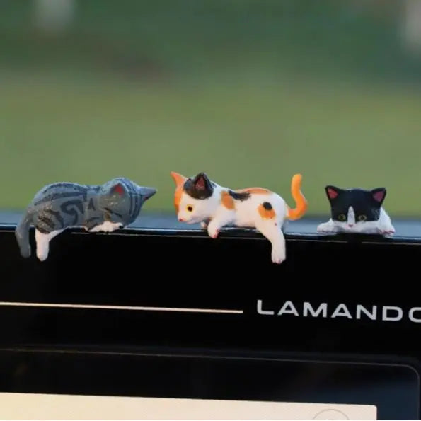 😺Wealth-Attracting Hand-Painted Mini Cat Figurines: 5-Piece