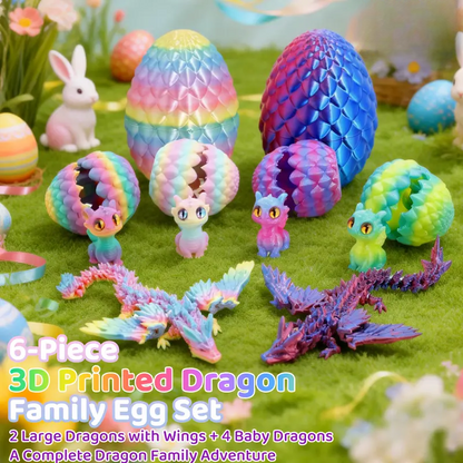 ✨🐉Easter toys-  3D Printed Dragon Family Egg Set
