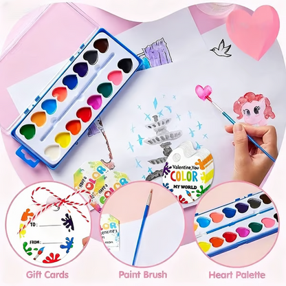 💥Last day 50% OFF💖Mini Watercolor Paint Set for Valentine's Day | Romantic Art Gift🎨