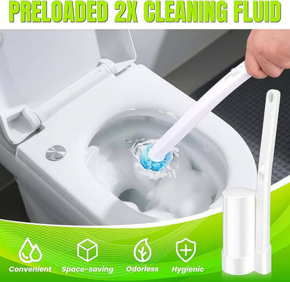 🚽Goodbye, Germy Brush! 👋🚫 Hello, Happy Clean! Our No-Mess, No-Touch Disposable Toilet Wand.✨🧼