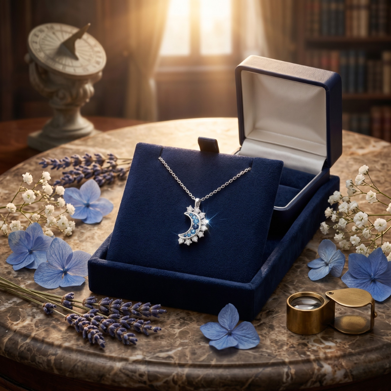 🔥Last Day 49% OFF - 🔆🌙Sun and Moon Pendant Necklace with Rhinestones