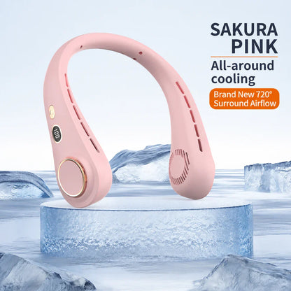 🍃Neck Air Conditioner Fan – Ultra‑quiet, 360° rotating, Hands‑free cooling