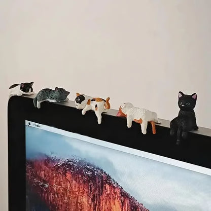 😺Wealth-Attracting Hand-Painted Mini Cat Figurines: 5-Piece