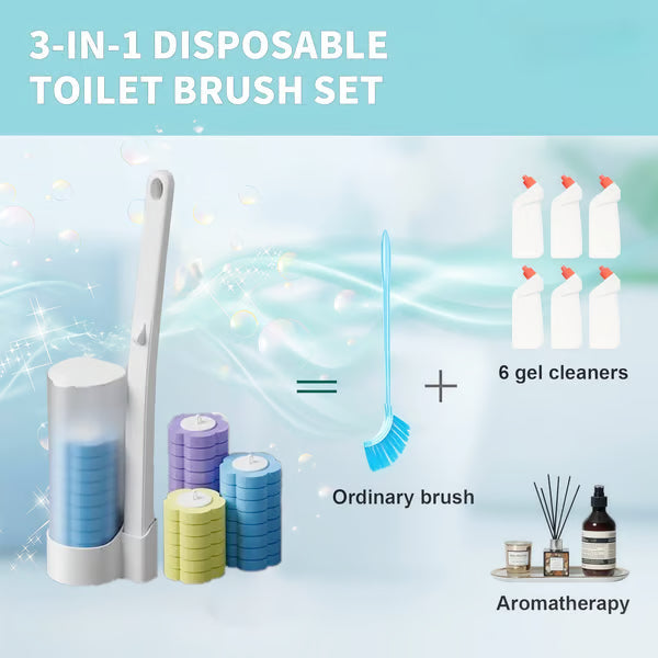 🚽Goodbye, Germy Brush! 👋🚫 Hello, Happy Clean! Our No-Mess, No-Touch Disposable Toilet Wand.✨🧼