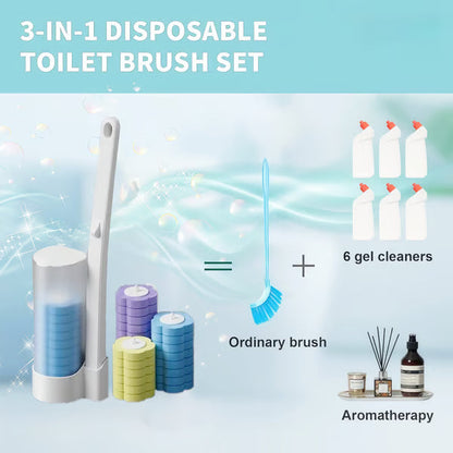 🚽Goodbye, Germy Brush! 👋🚫 Hello, Happy Clean! Our No-Mess, No-Touch Disposable Toilet Wand.✨🧼