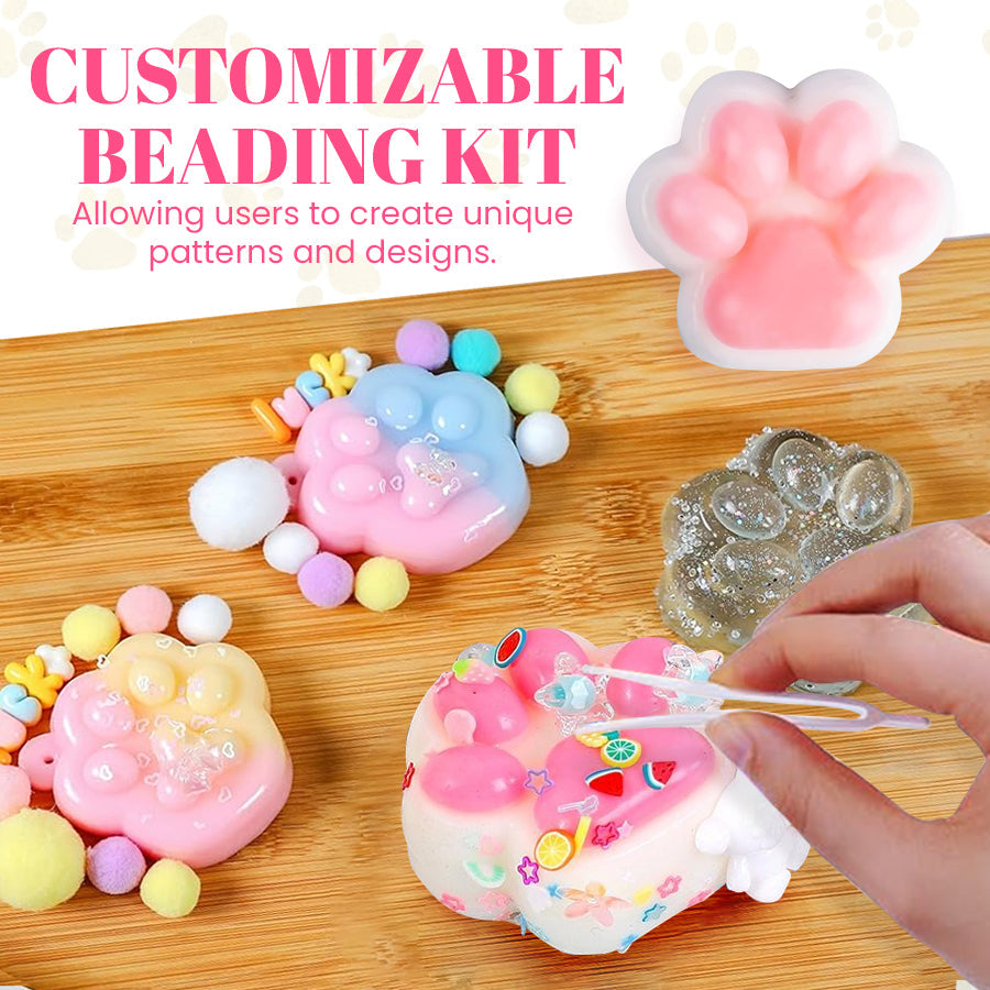 DIY Cat's Paw Beaded Silicone Squeeze Toy 🐾 - Limited Time Christmas Sale