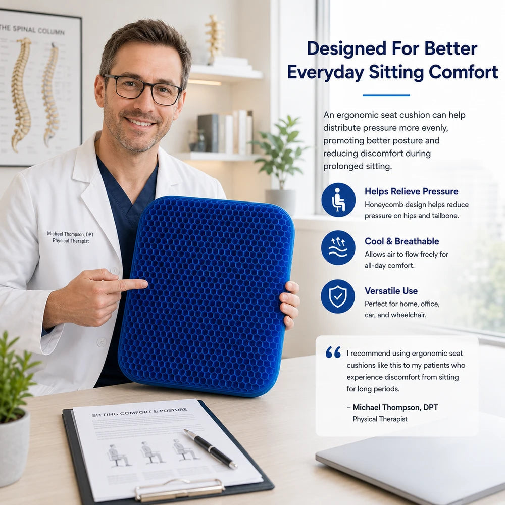 Ergonomic Silicone Seat Cushion – Relief You Can Feel