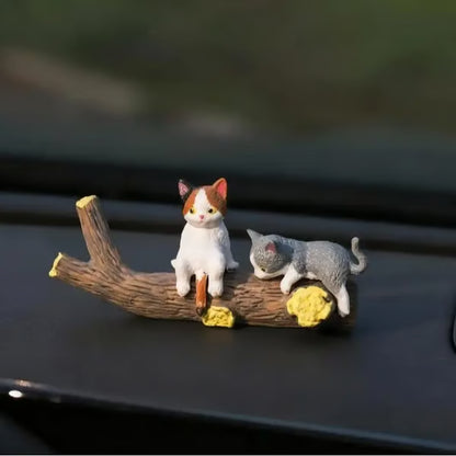 😺Wealth-Attracting Hand-Painted Mini Cat Figurines: 5-Piece