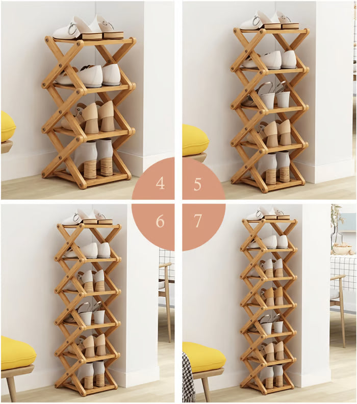 The 8-Tier No-Assembly Bamboo Rack !🌿👟