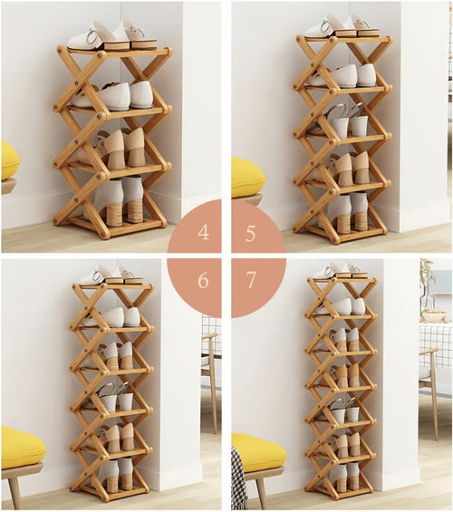 The 8-Tier No-Assembly Bamboo Rack !🌿👟