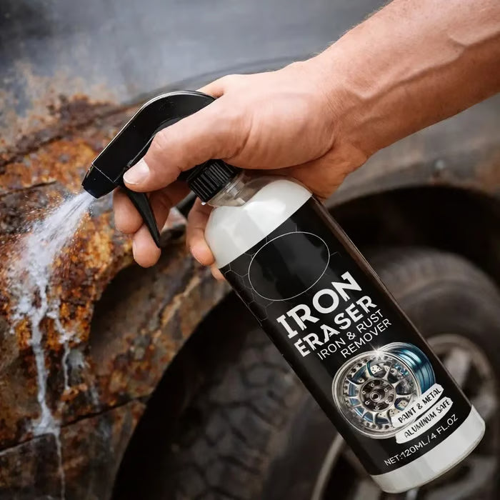 🚘Iron Eraser Spray – 💪🏼Heavy-Duty Iron Remover For Wheel & Paint🏁 | Aluminum-Safe No Damage Restore Gloss✨