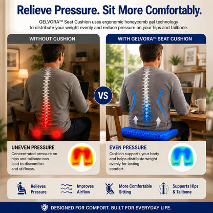 Ergonomic Silicone Seat Cushion – Relief You Can Feel