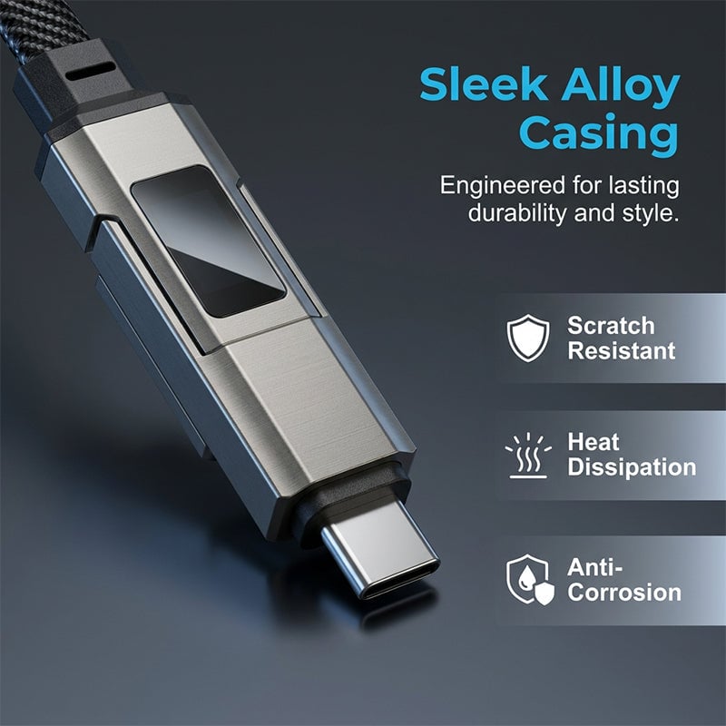 4-in-1 Smart Display Keychain Cable