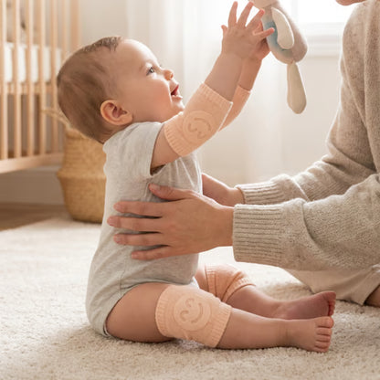 Baby 5-Pair Non-Slip Knee Pads, Thick Soft Contoured Fit for Crawling, Durable Fall Protection