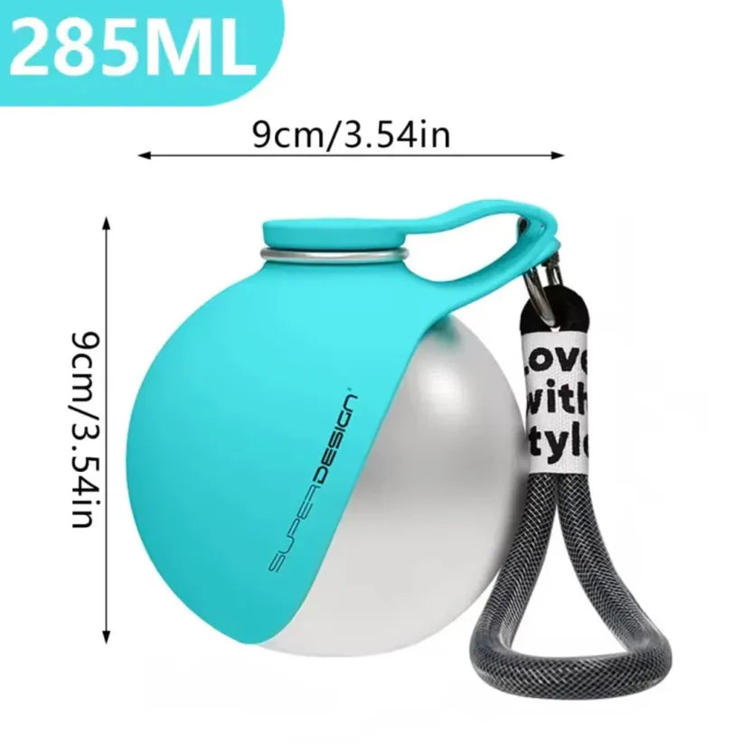 💪 SELLING FAST! 49% OFF 🐾 2-in-1 Stainless Steel Portable Dog Water Bottle & Bowl