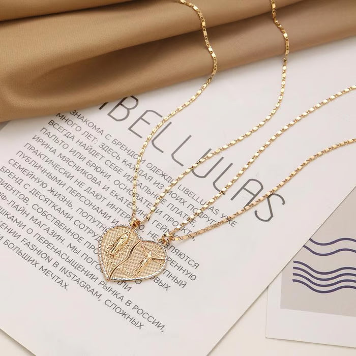 🙏Virgin Mary Layered Heart Combination Prayer Couple Necklace