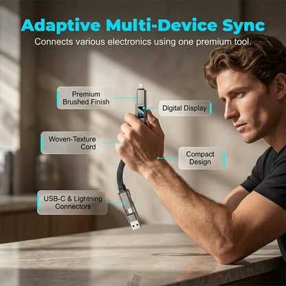 4-in-1 Smart Display Keychain Cable