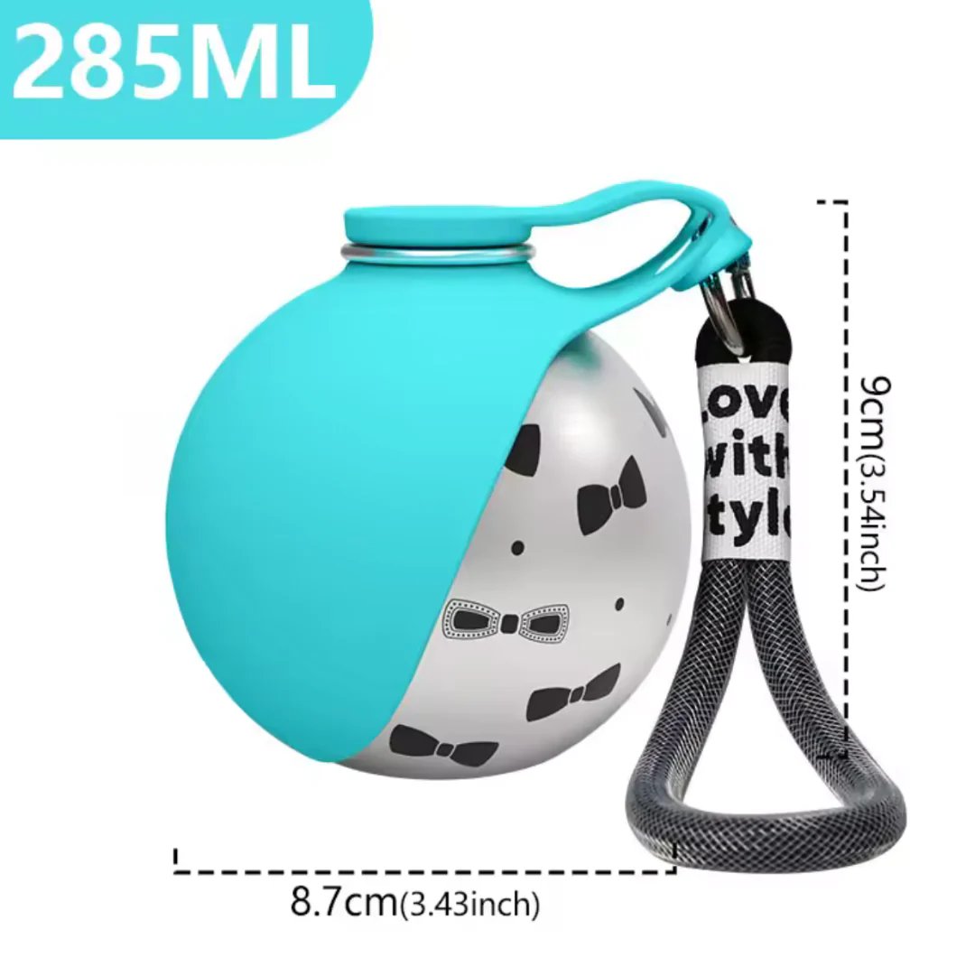 💪 SELLING FAST! 49% OFF 🐾 2-in-1 Stainless Steel Portable Dog Water Bottle & Bowl