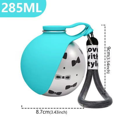 💪 SELLING FAST! 49% OFF 🐾 2-in-1 Stainless Steel Portable Dog Water Bottle & Bowl
