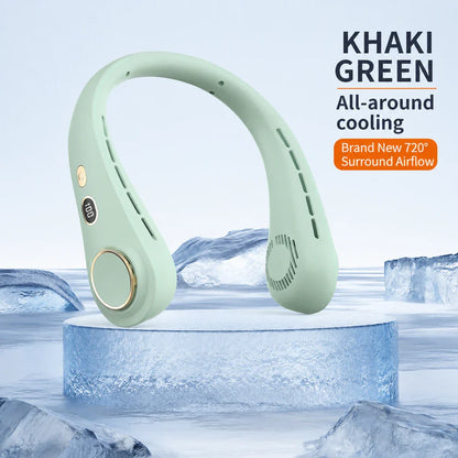 🍃Neck Air Conditioner Fan – Ultra‑quiet, 360° rotating, Hands‑free cooling