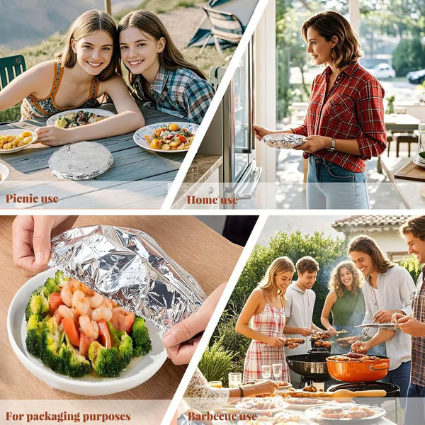 🔥 Hot Home Essential! Aluminum Foil Heat-Retaining Food Cover
