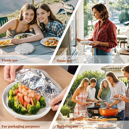 🔥 Hot Home Essential! Aluminum Foil Heat-Retaining Food Cover