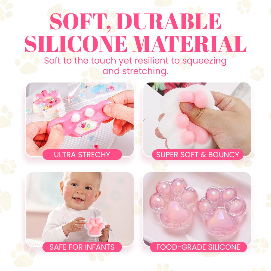 DIY Cat's Paw Beaded Silicone Squeeze Toy 🐾 - Limited Time Christmas Sale