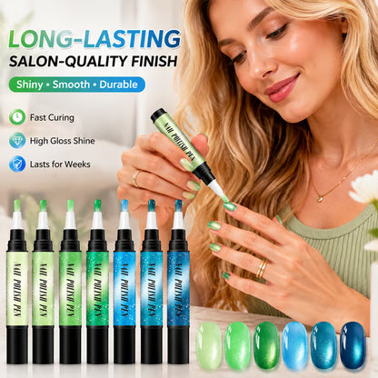 💅 6PCS One-Step Gel Nail Art Pen Set – Salon Beauty at Home