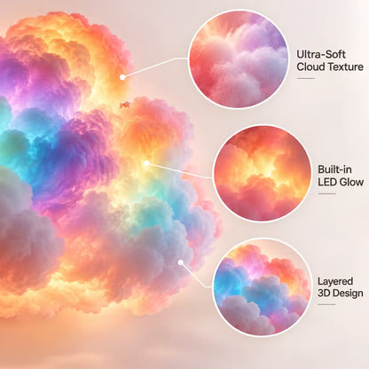 ☁️ DIY Multicolor LED Cloud Lights – Thundercloud Room Decor for a Unique Atmosphere ✨