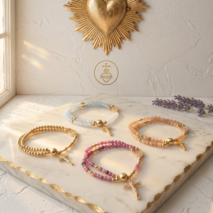 ✝️100% Handcrafted rosary bracelets📿