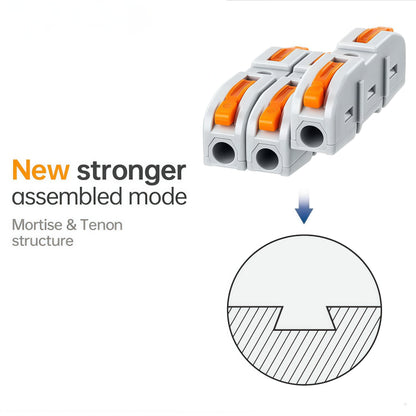 🔥 50-Piece Quick Lever Wire Connectors (12-24 AWG) & Tool-Free Splicing Kit