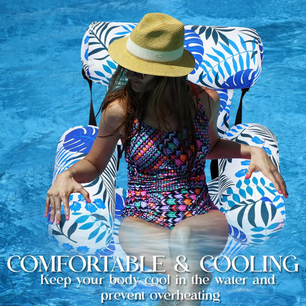 🔥Inflatable Pool Floats Adult, Floating Lounge Chairs