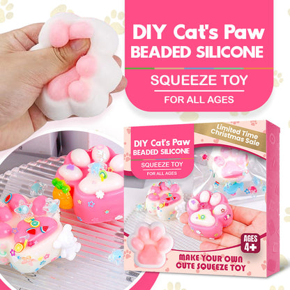 DIY Cat's Paw Beaded Silicone Squeeze Toy 🐾 - Limited Time Christmas Sale