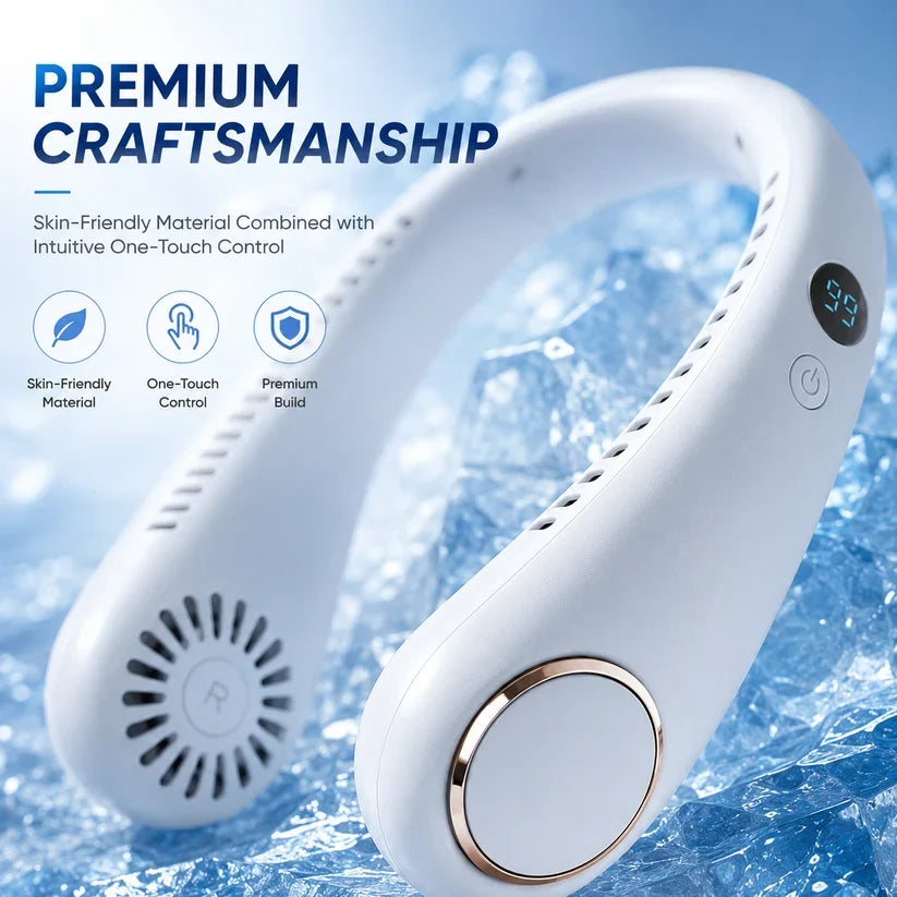 🍃Neck Air Conditioner Fan – Ultra‑quiet, 360° rotating, Hands‑free cooling
