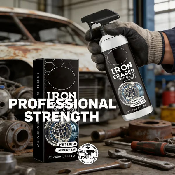 🚘Iron Eraser Spray – 💪🏼Heavy-Duty Iron Remover For Wheel & Paint🏁 | Aluminum-Safe No Damage Restore Gloss✨