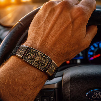 🤴 King of Kings Faith Bracelet – Adjustable Christian Wristband Gift