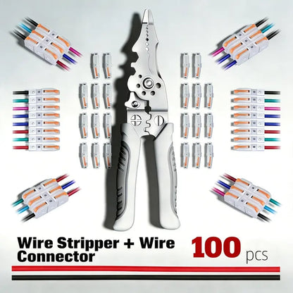 🔥 50-Piece Quick Lever Wire Connectors (12-24 AWG) & Tool-Free Splicing Kit