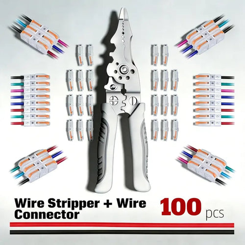🔥 50-Piece Quick Lever Wire Connectors (12-24 AWG) & Tool-Free Splicing Kit