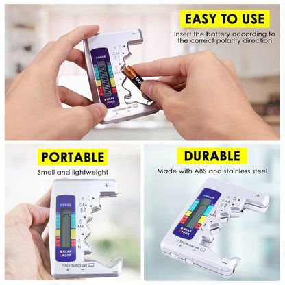⚡️Last day 50% OFF 🔋Digital Universal Battery Tester – LCD Battery Checker🪫