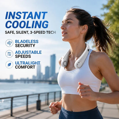 🍃Neck Air Conditioner Fan – Ultra‑quiet, 360° rotating, Hands‑free cooling