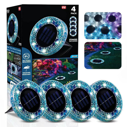 🛋️Solar Mosaic Lights – Waterproof LED Pathway Lights with Auto On/Off