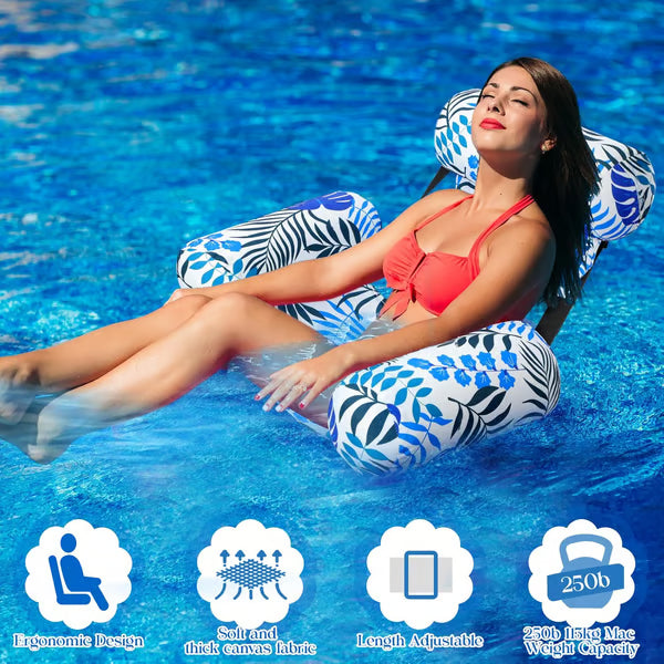 🔥Inflatable Pool Floats Adult, Floating Lounge Chairs
