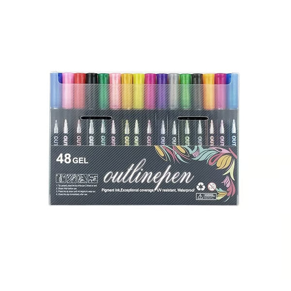 🎨Dreamy Sparkle Dual-Line Contour Pen🌈