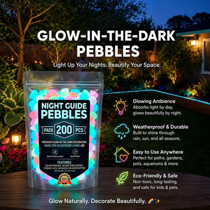 🌈Colorful Glow-in-the-Dark Garden Stones