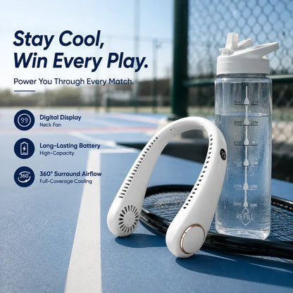 🍃Neck Air Conditioner Fan – Ultra‑quiet, 360° rotating, Hands‑free cooling