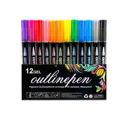 🎨Dreamy Sparkle Dual-Line Contour Pen🌈